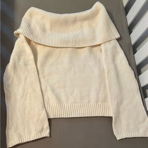 SHEIN Cream Off-Shoulder Sweater